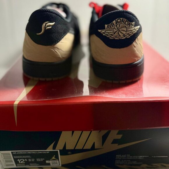 Air Jordan 1 Sz 12.5 Black/Tan/Red Rare Retro Nike Solefly - DN3400 001 Exc Cond - Picture 12 of 13